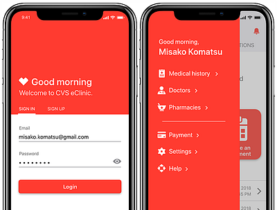 CVS Molie App UI DESIGN app health ui