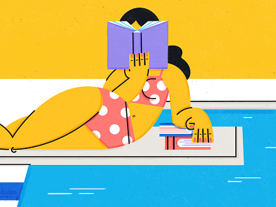 The Washington Post - Art&Style Cover bikini book books diving board polkadot read reading swimmer swimming swimming pool swimsuit swimwear washington post water