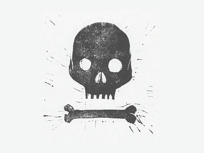 Golgotha bone branding golgotha linoleum logo print skull