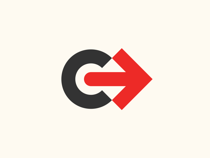 Brand Reject Repurpose arrow identity branding color icon brand c simple logo