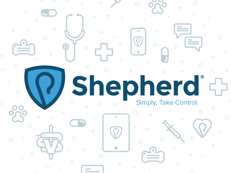 Shepherd Logo icon branding logo mobile hospital vet medical veterinary medicine animal staff shepherd