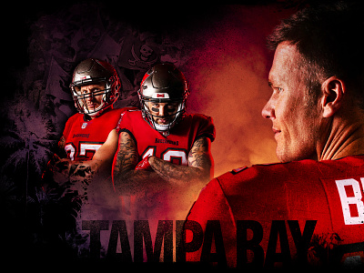 Tampa Bay Buccaneers design design direction football gronk nfl palm tree photo editing tom brady typography
