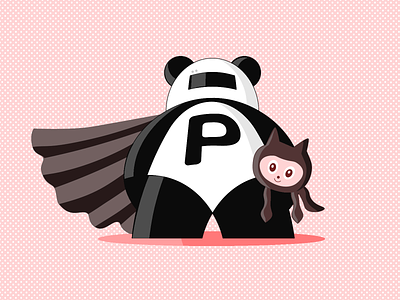 Pull Panda mascot branding illustration illustrator octocat og panda pattern pink vector illustration
