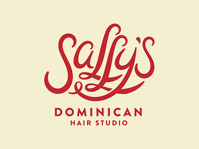 Sally's Dominican Hair Studio branding hair logo studio typography