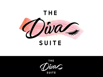 The Diva suite beauty branding eyelash logo makeup