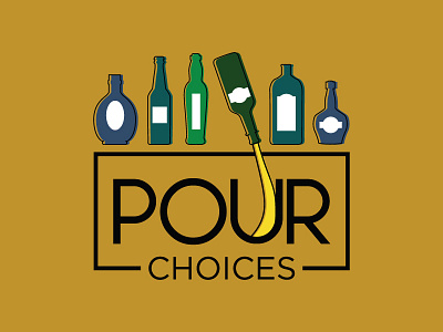 Pour Choices bar beer branding drink liquor logo