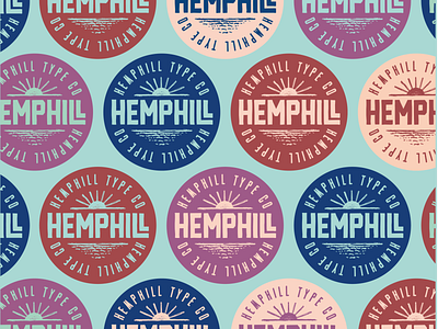 Hemphill Type Co badges brand and identity branding concept design font illustration retro texture typography vintage