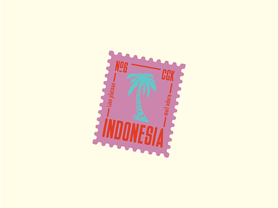 Indonesia coffee stamp brand and identity branding concept design font illustration retro texture typography vintage