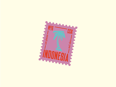 Indonesia coffee stamp