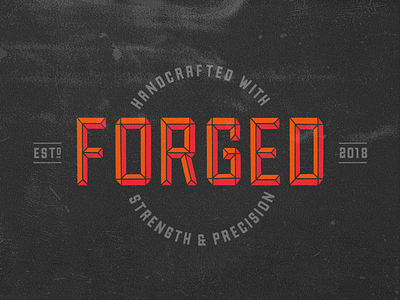 Forged blacksmith design forge typography vintage