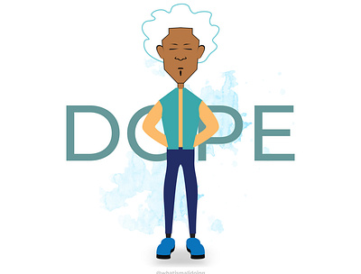 Stay Dope. adobe illustrator afro black creative design digital illustration digitalart dope drawing flatdesign illustrator jockey paper photoshop simple sketch sticker white hair whitespace