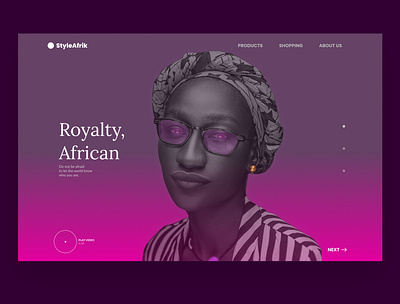 Afrik african african woman afro beauty beauty product landing page ui landingpage ui design uiux web design