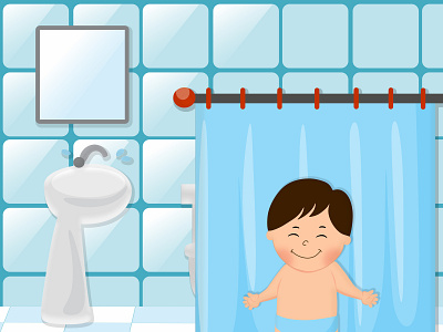 how to use the bathroom animation design flat icon illustration logo ui vector