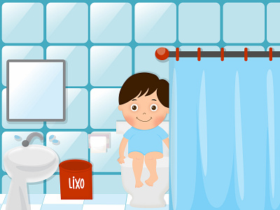 how to use the bathroom2 animation design illustration vector