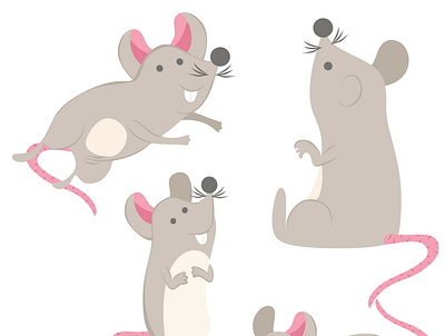 ratinhos animation app children book illustration cute design flat illustracion illustration kidsbooks mouse nativity rat vector