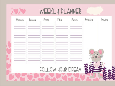 Planner design flat illustracion illustration kidsbook kidsbooks planner