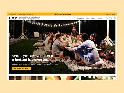 H&P wine store 01 ecommerce homepage ui wine