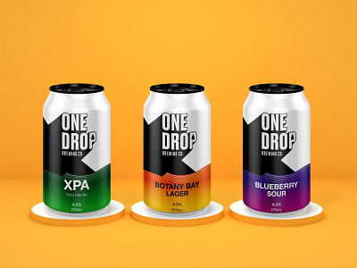 One Drop Brewing Co master brand beer branding brand design packaging design