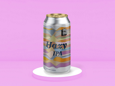 One Drop Brewing Co Hazy IPA beer branding brand design package design