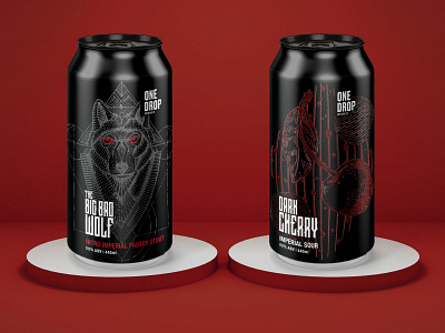 One Drop Brewing Co dark beers beer branding brand design packaging design