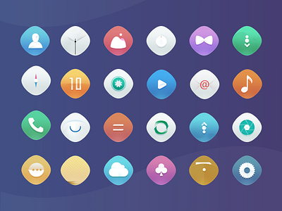 Android theme—Origami style icon design