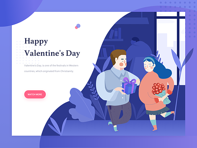 Valentine's Day illustrations design illustration ui web website