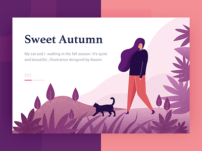 Sweet Autumn illustration design design illustration ui web website