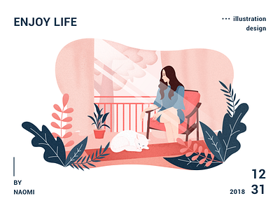 Enjoy Life design illustration typography website