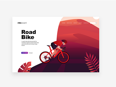 ridesmart bike branding clean flat graphic design illustration minimal ui vector