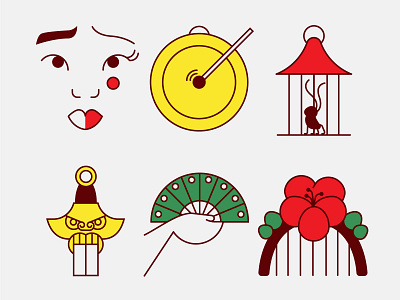 Mulan Icon Set design icon icon set iconography icons illustration mulan vector