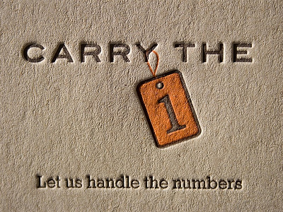 Carry The 1 Letterpress business card letterpress logomark tagline