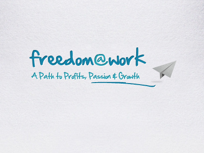 Freedom at work illustration logo