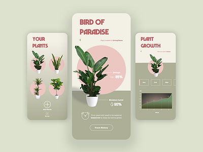 Indoor Plant Tracker dailyui design indoor plant tracker ui ux