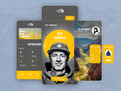 The North Face App dailyui design expedition hiking mobile ui thenorthface ui ux