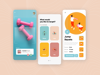 AR Fitness App app ar dailyui design fitness scanner ui