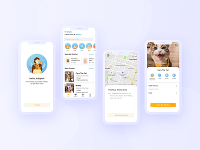 Pet Adoption App app casestudy concept design digital mockup ui ui ux ui ux ui ux design uidesign ux ux design