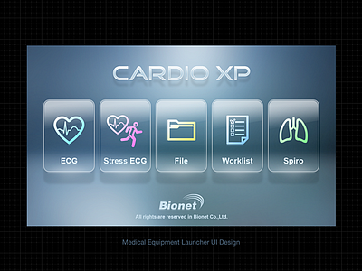 CARDIO XP Medical Equipment Launcher Type A hospital launcher medic medic ui medical ui ui ux design ui design