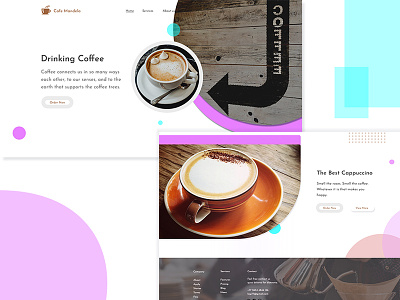 Coffee shop landing page concept