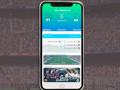 soccer scores highlights concept creative football football app mobile app mobile app design mobile ui mobile ui design protikha soccer soccer app