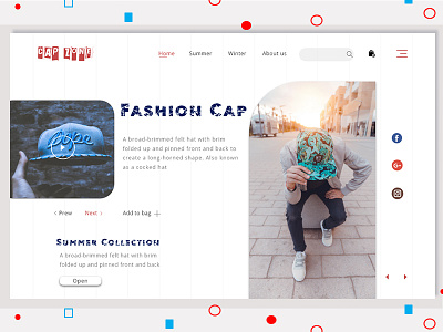 Cap Zone best website 2019 creative design ecard ecommerce fashion protikha typography ui ux website woocommerce