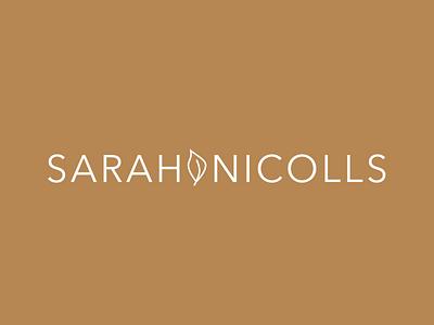 Sarah Nicolls Logo branding design flat illustration logo minimal type typography ui vector website
