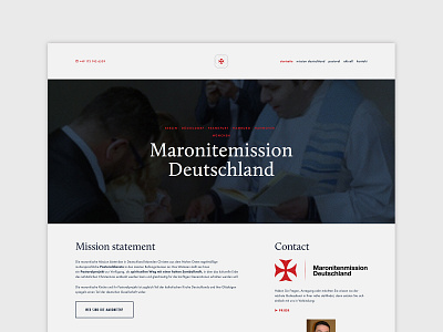 Maronitemission Deutschland Website branding design logo typography web website design