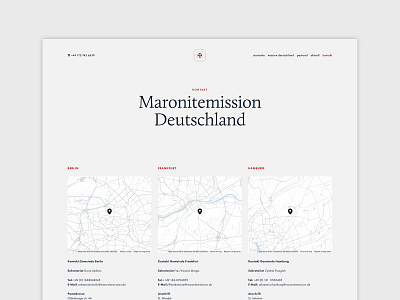 Maronitemission Deutschland Website branding design typography web website design