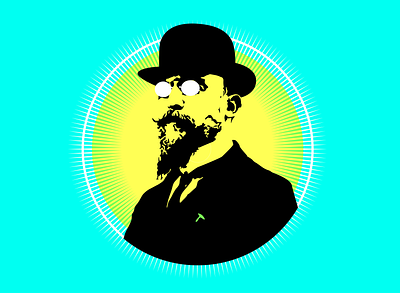 Erik Satie Illustration branding design illustration vector