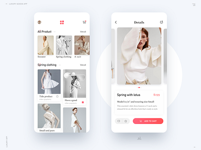 Luxury Goods App app ui