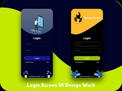 Login Screen UI Design v1 with android source code android android app design androidapp androidappdesign login screen