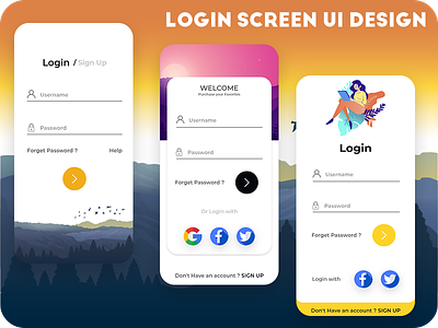 Login Screen UI Design v6 android login loginscreen
