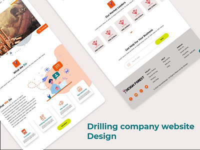 Drilling Company Website UI design Landing page