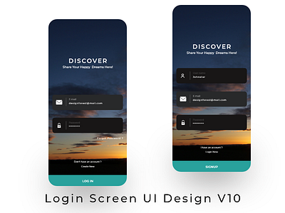 Login Screen UI Design v10