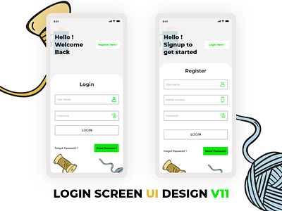 Login Screen UI Design v11 login screen